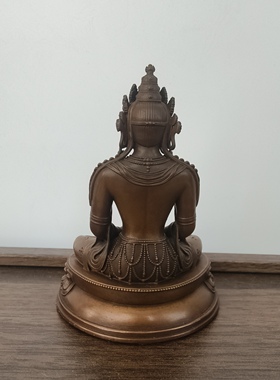 结缘价藏传纯铜长寿佛菩萨十公分家居供奉车载摆件
