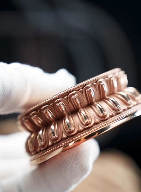 金刚杵莲花底座紫铜手把件