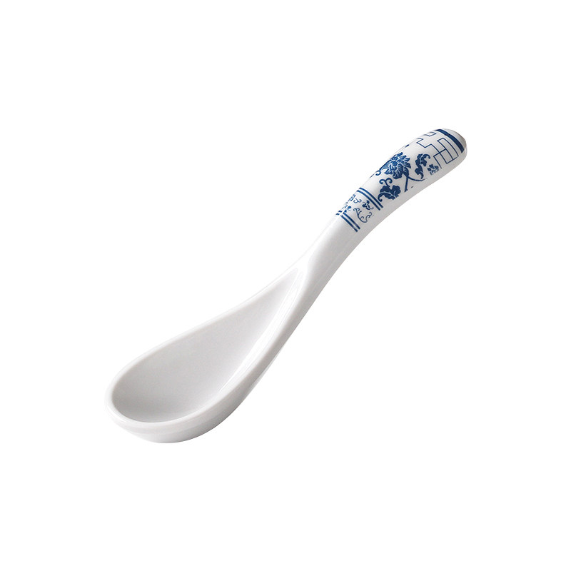 祥源美密胺餐具勺子创意复古饭勺餐厅饭店青花瓷汤勺调羹小勺子,淘宝优惠券,粉丝福利购,淘宝优惠卷