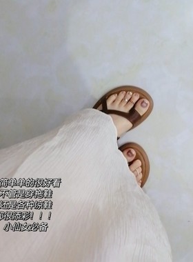 ins法式高级高复古脚戒美产14K包金小众设计款弹力脚戒指S925纯银