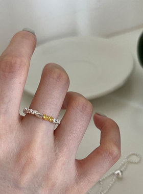 戒指指环不规则925银简约