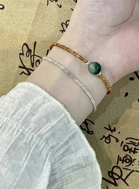 橄榄核竹节新中式小众