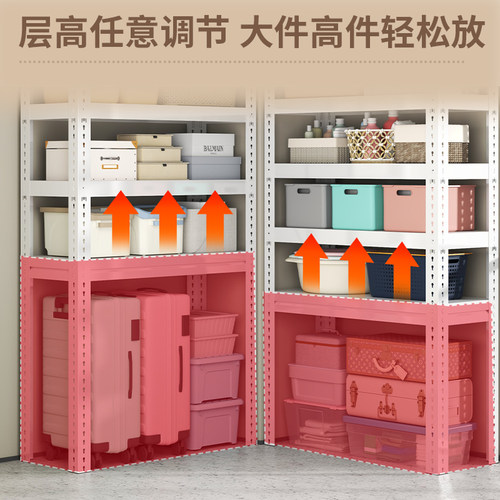 六层货架置物架落地多层仓库角钢架子角铁超市储物收纳架展示铁架 - 图1