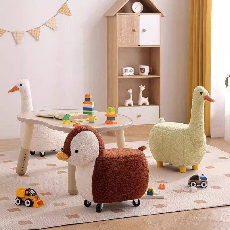 家用创意儿童座椅简约轮绒厂家直销卡通凳小动物客厅泰迪万象矮凳,淘宝优惠券,粉丝福利购,淘宝优惠卷