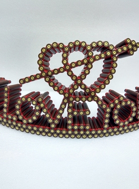 子弹壳工艺品手工线编弹壳摆件军旅兵哥哥军恋结婚礼物ILOVEYOU