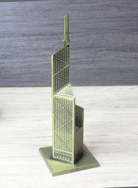 香港中银大厦金属特色工艺品旅游文创纪念品地标建筑模型摆件礼物