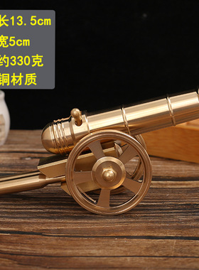 黄铜大炮模型客厅酒柜电视柜上的电视背景墙两边稀奇古怪的装饰品