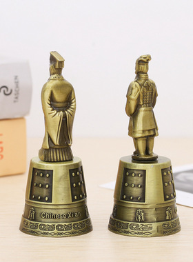 秦始皇将军金属铃铛合金工艺品兵马俑摆件西安文创旅游纪念品礼品