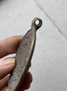 紫利马铜藏式豪熊九宫八卦牌腰牌挂件吊坠本命年随身红铜九宫牌