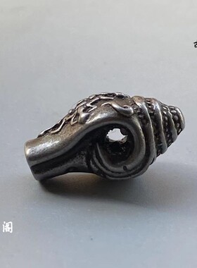 天铁法螺三通佛头佛珠手串配饰