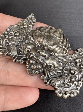 白利马铜神兽兹巴札项链挂件吊坠藏式民族风工艺随身托甲兹巴札