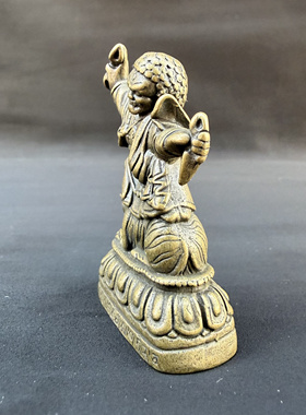 尼泊尔工艺仿古藏传利马铜忿怒莲师密宗佛像家居供奉随身小摆件