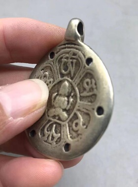 特价西藏利马铜四臂观音箴言项坠手工佛珠念珠饰品吊坠侧挂包挂