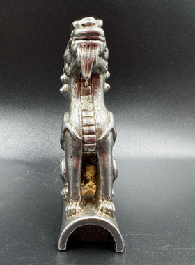 寒铁太和殿屋脊兽摆件 天铁怪兽跑兽玄铁神兽麒麟招财纳福工艺品