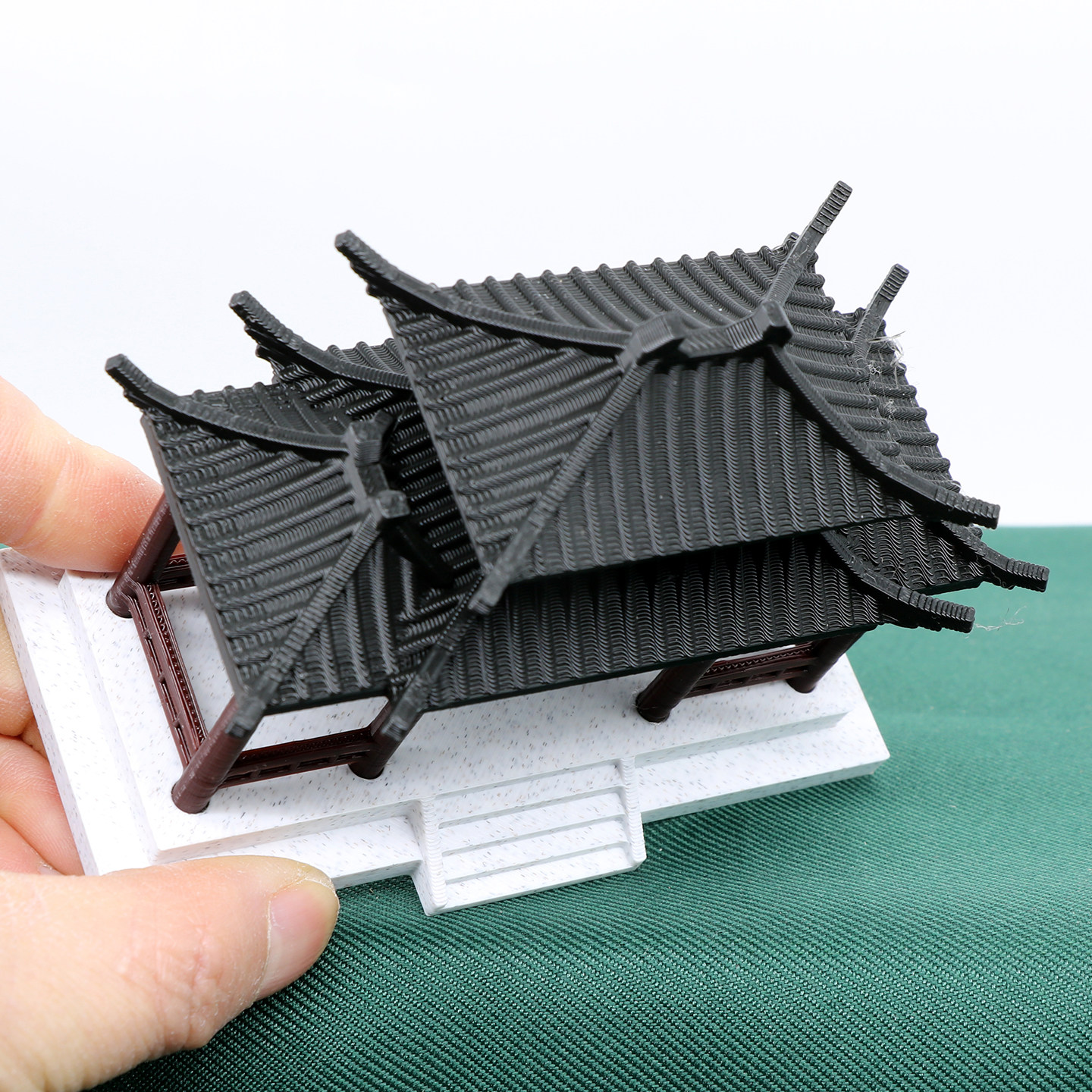 中式古典水陆缸鱼缸造景装饰摆件小门牌楼3D模型摆件建筑景观造景,淘宝优惠券,粉丝福利购,淘宝优惠卷