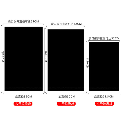 断点式垃圾袋收纳袋 环保袋清洁袋家居酒店医院卫生用品大中小号 - 图1