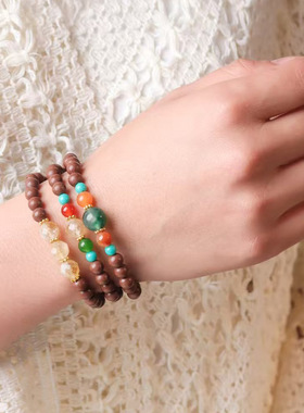 合香珠DIY璀璨款手链 规格6MM男女复古文玩念珠首饰珠串厂家批发