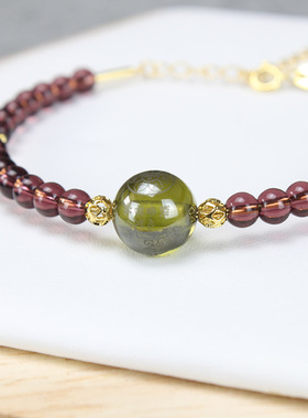 女款水晶日韩风心咒手环