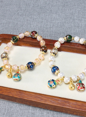 金箔银箔香灰琉璃珠原创手串