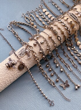 老银手链男女原创手串朋克风个性