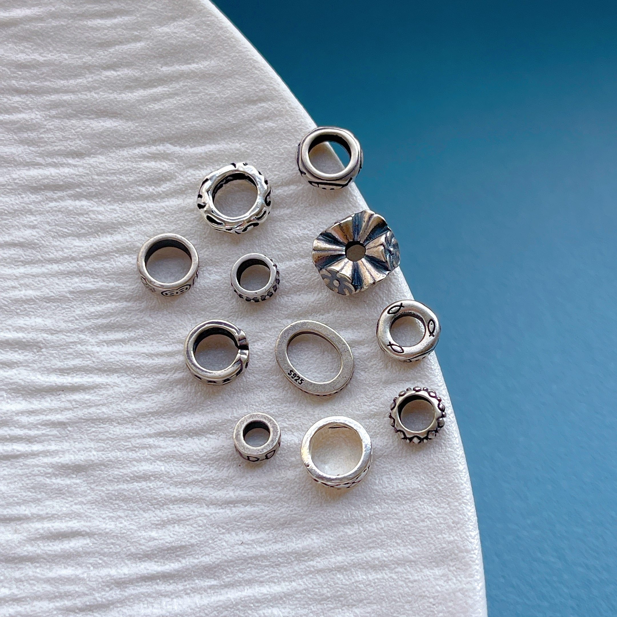 s925纯银饰配件手串包珠环隔珠隔片跑环连接环闭口圈盘缠diy手串,淘宝优惠券,粉丝福利购,淘宝优惠卷