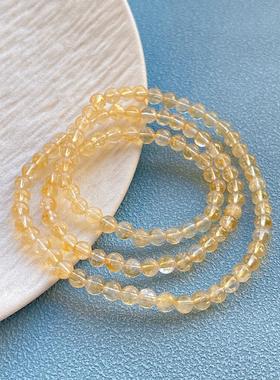 天然七彩闪灵黄阿塞水晶手串女男