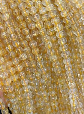 天然黄发晶三圈手链多圈手串男女