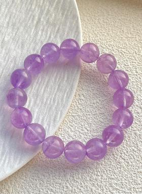 天然水晶薰衣草紫水晶手链女男