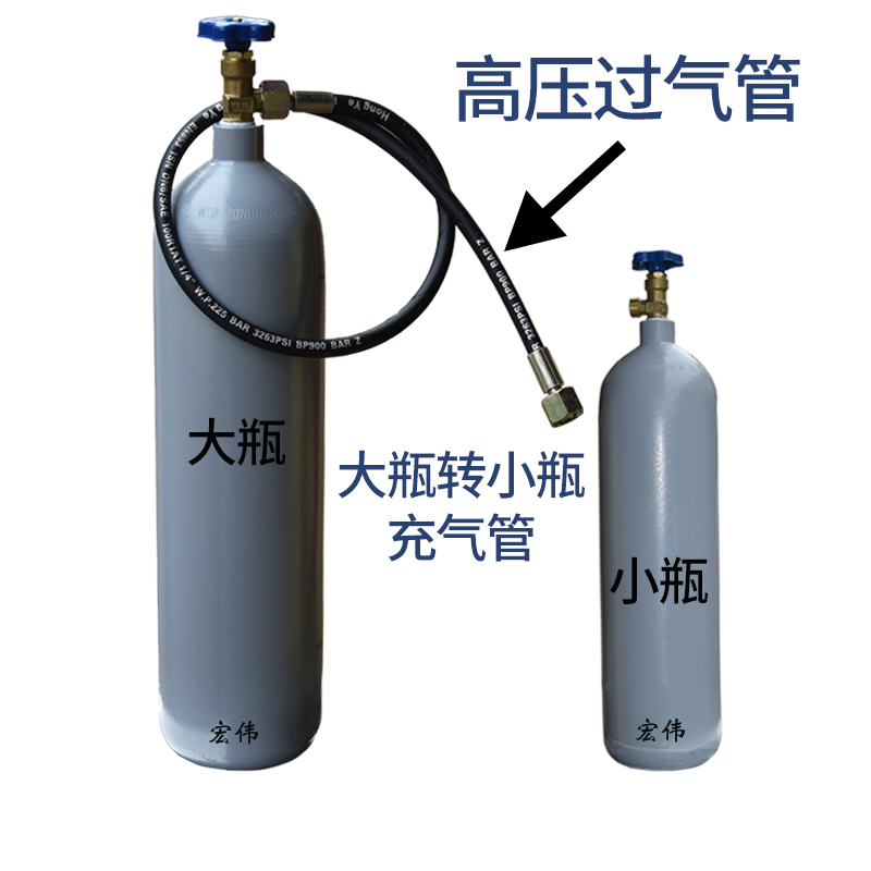 包邮全钢无缝氩气瓶小型氩弧焊便携式8L10L12L14升L型家用小钢瓶 - 图0