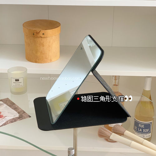 BM碎花系列！复古折叠小镜子化妆镜便携学生宿舍台式桌面梳妆镜 - 图0