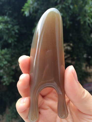 天然正品白水牛角鼻部颈椎腰椎动力按摩虎 经络按摩 便携型 - 图1