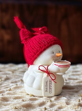 Department56红帽子陶瓷可爱公仔