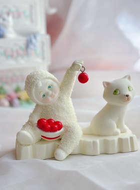 Department56陶瓷雪娃猫咪工艺品
