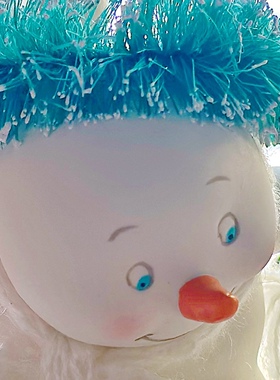 陶瓷雪娃雪宝小鸟场景工艺品