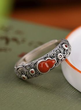 乡恋情女纯银戒指复古民族风