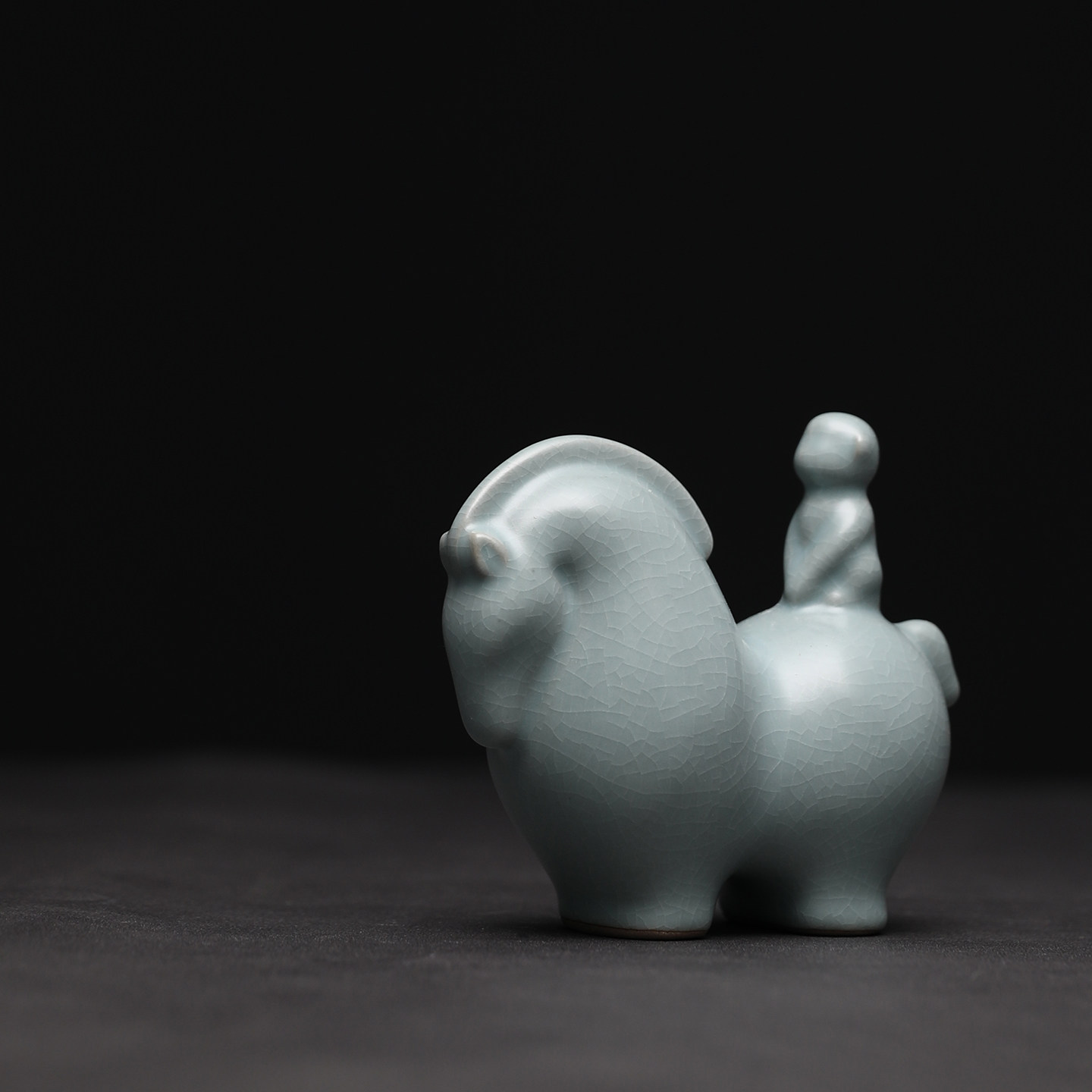 汝窑生肖马上有钱封侯茶宠摆件精品可养开片陶瓷茶玩桌盘纸镇招财,淘宝优惠券,粉丝福利购,淘宝优惠卷