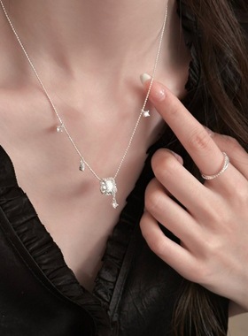 【两件包邮】转轮路路通流苏项链女简约气质百搭时尚几何锁骨链i