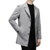Business casual men's trench coat 2023 spring and summer medium-length loose large-size suit top men's jacket men's clothing