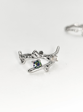 「BG官方」 冷淡风锆石甜酷不规则戒指 开口小众设计甜酷女生指环