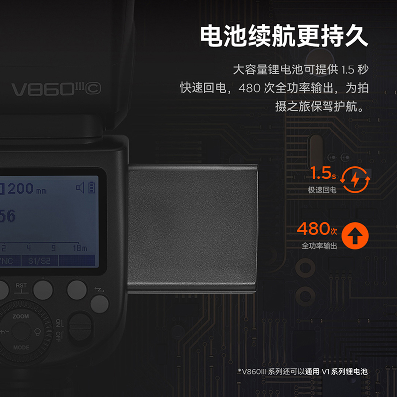 神牛逸客V860III 三代机顶闪光灯单反外拍灯尼康索尼C/N/S/F/O