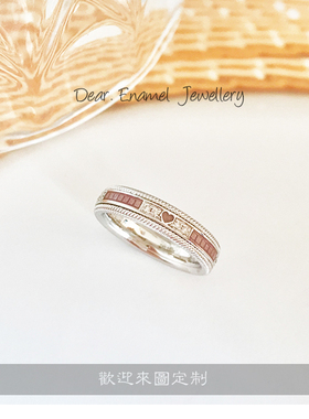 华o洛芙情侣对戒珐琅彩戒指旋转