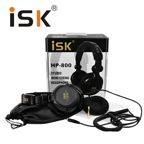 ISK HP-800头戴式重低音专业舞台dj监听耳机hifi电脑耳麦主播耳返 - 图0