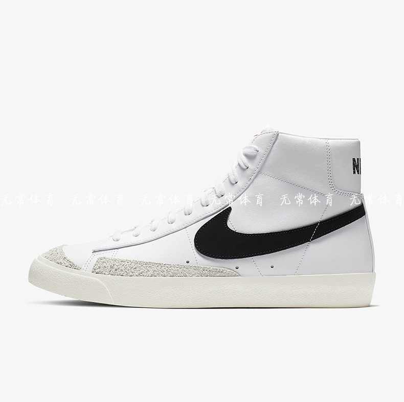 Nike/耐克男鞋Blazer Mid 77 Vintage黑白高帮女鞋板鞋BQ6806-100