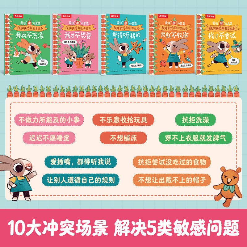 乐乐趣 2-4岁儿童秩序敏感期引导绘本爱说“不”的苏菲 儿童性格生活习惯培养情绪管理情绪引导绘本故事0-3岁亲子阅读故事书Q