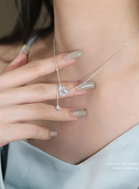 福禄｜新款S925纯银爆闪钻葫芦项链小众配饰锁骨吊坠女友生日礼物