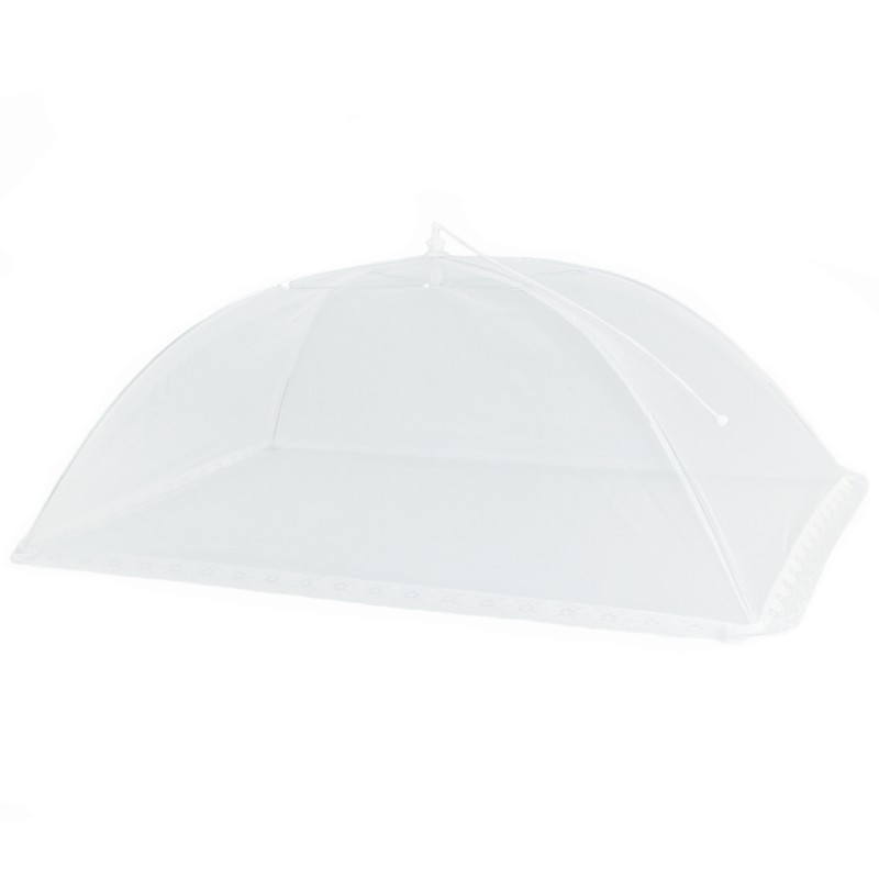 热卖折叠商用大号透明盖菜罩子食物苍蝇罩纯色餐桌罩饭菜防尘罩伞