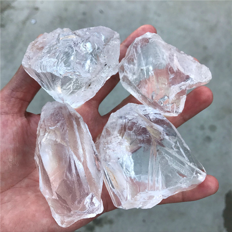 纯天然白水晶原石 大块  白水晶毛料原料原矿  雕刻练手料晶体好