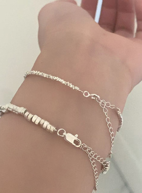 碎银手链首饰轻奢品送闺蜜