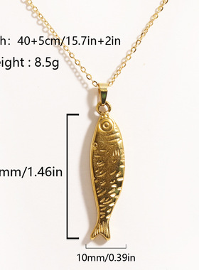 2025海洋鱼形系列钛钢饰品吊坠