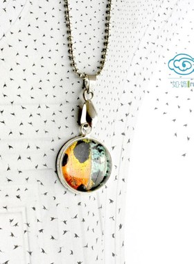 蝴蝶翅膀太阳原创手工制作首饰